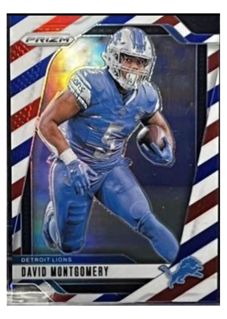 2024 Panini Prizm Base Set David Montgomery Red White Blue #94 card