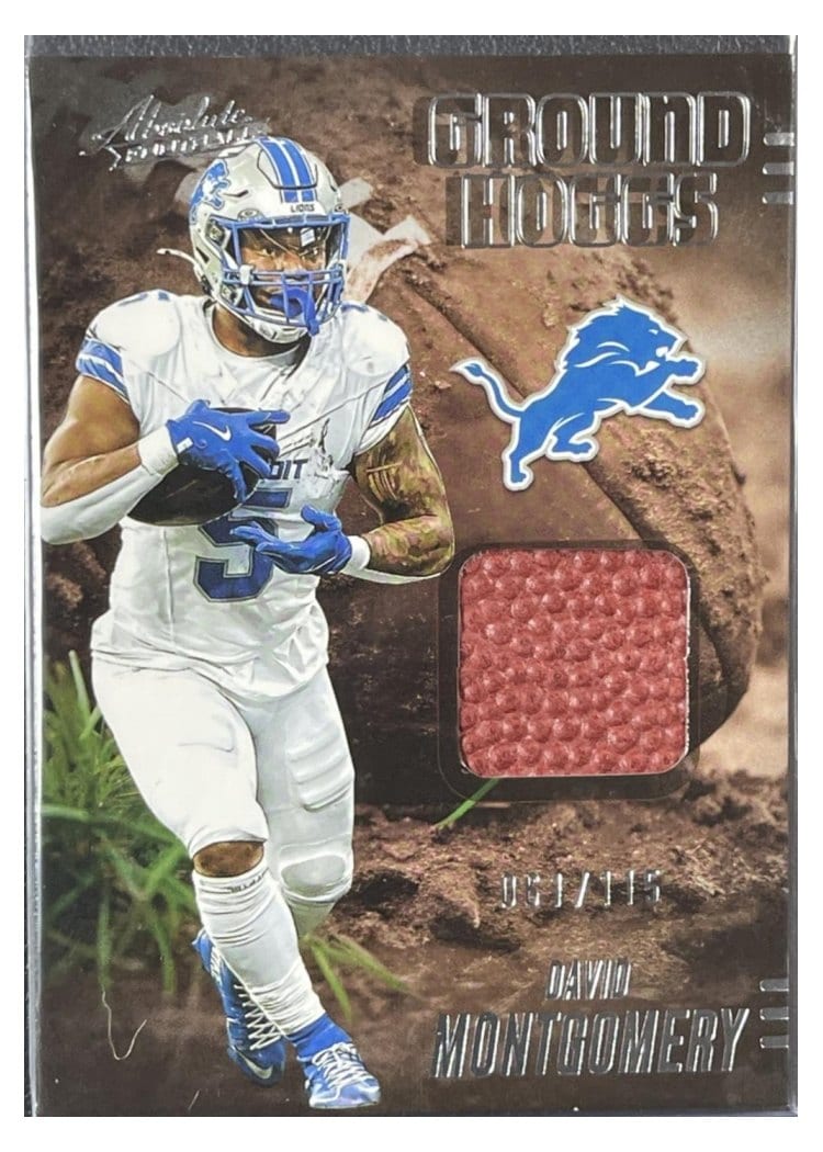 2025 Panini Absolute Ground Hoggs Materials David Montgomery #GHM-DMO card
