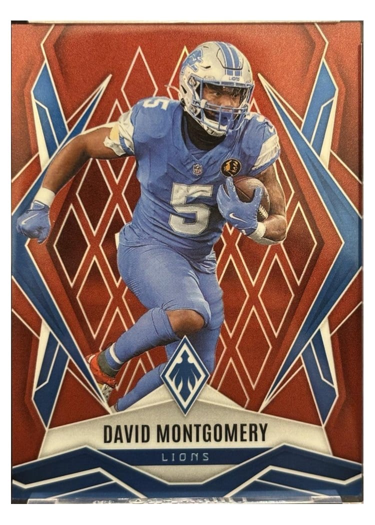 2025 Panini Phoenix Base Set David Montgomery Red #108 card