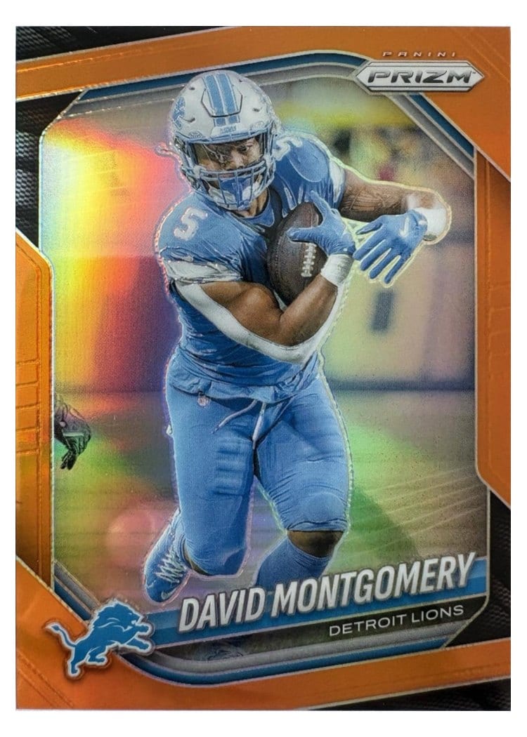 2025 Panini Prizm Base Set David Montgomery Orange #164 card