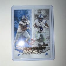2025 Panini Donruss Production Line David Montgomery / Jahmyr Gibbs #2 card