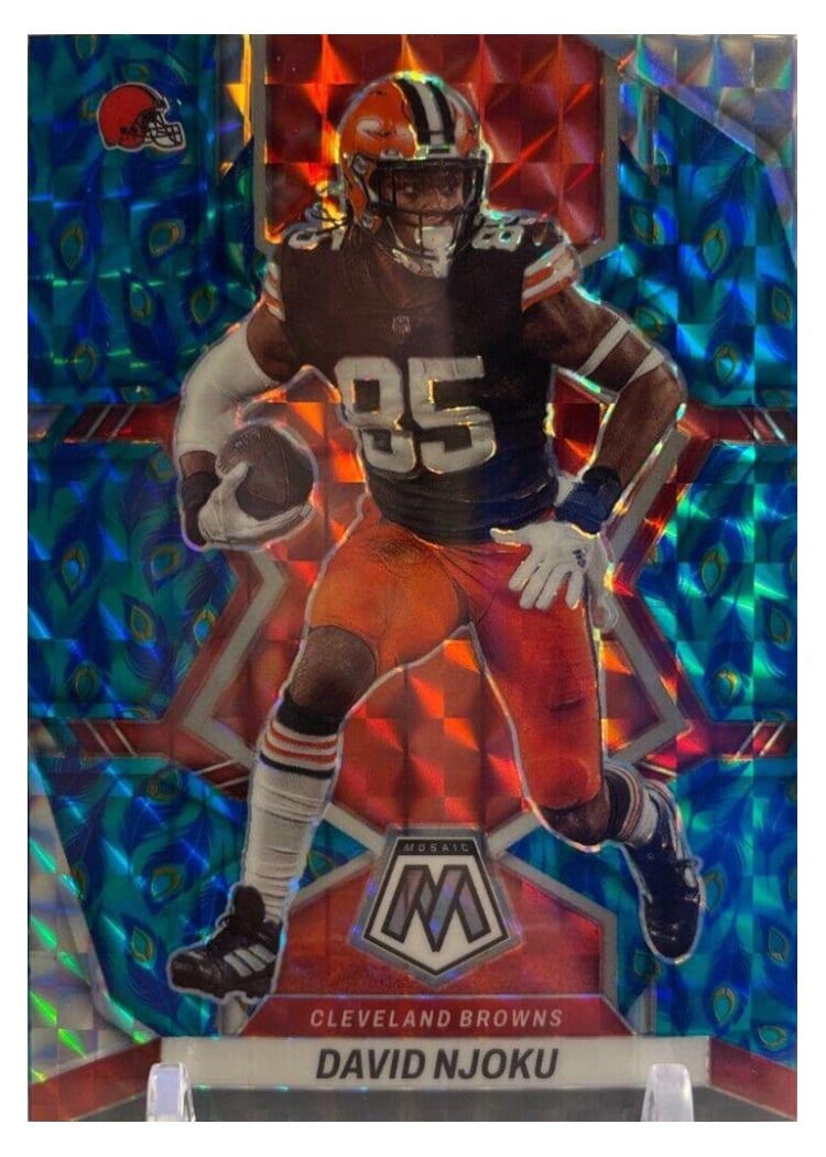 2022 Panini Mosaic Base Set David Njoku #48 card