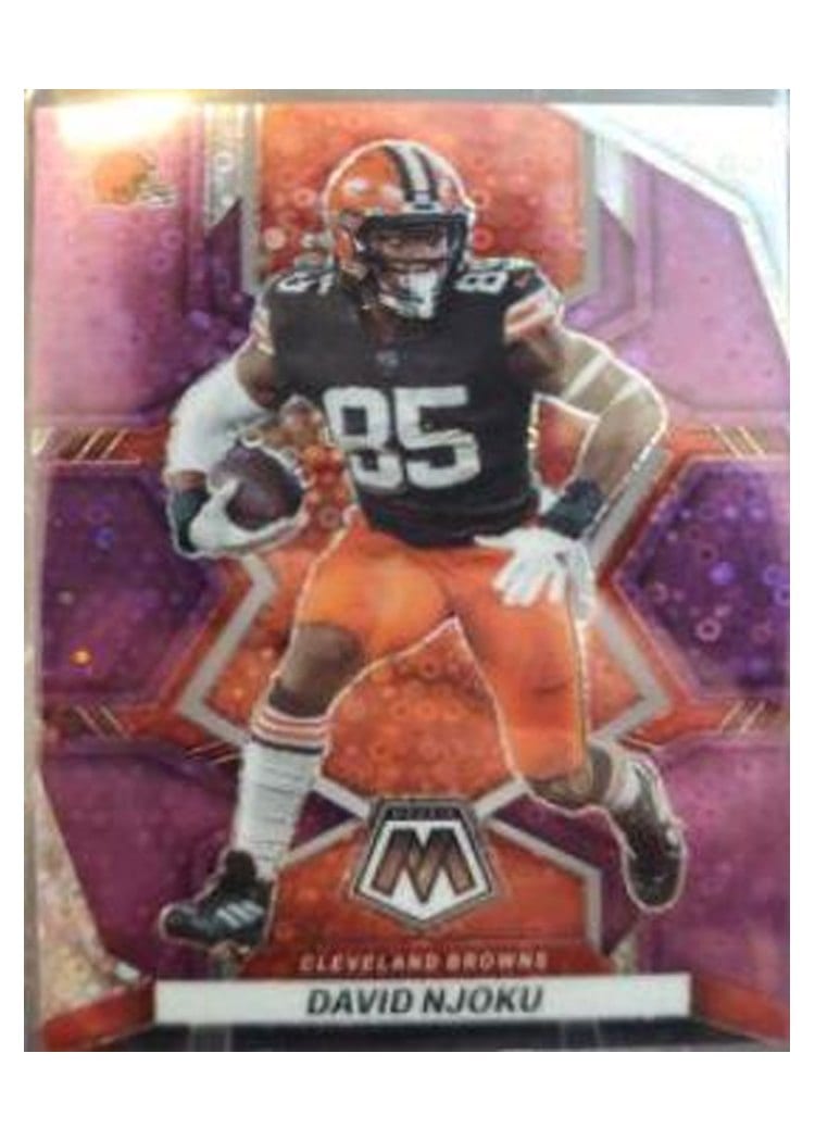 2022 Panini Mosaic Base Set David Njoku No Huddle Purple #48 card