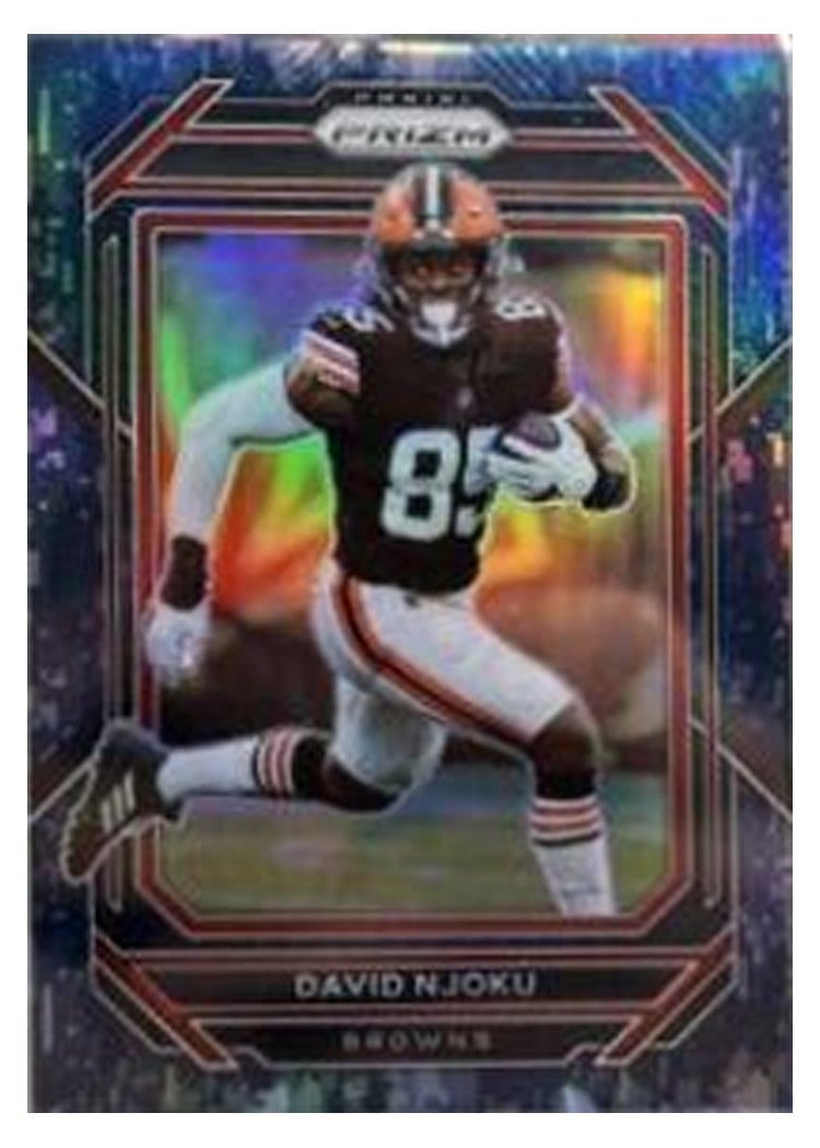 2022 Panini Prizm Base Set David Njoku Blue Shimmer #71 card