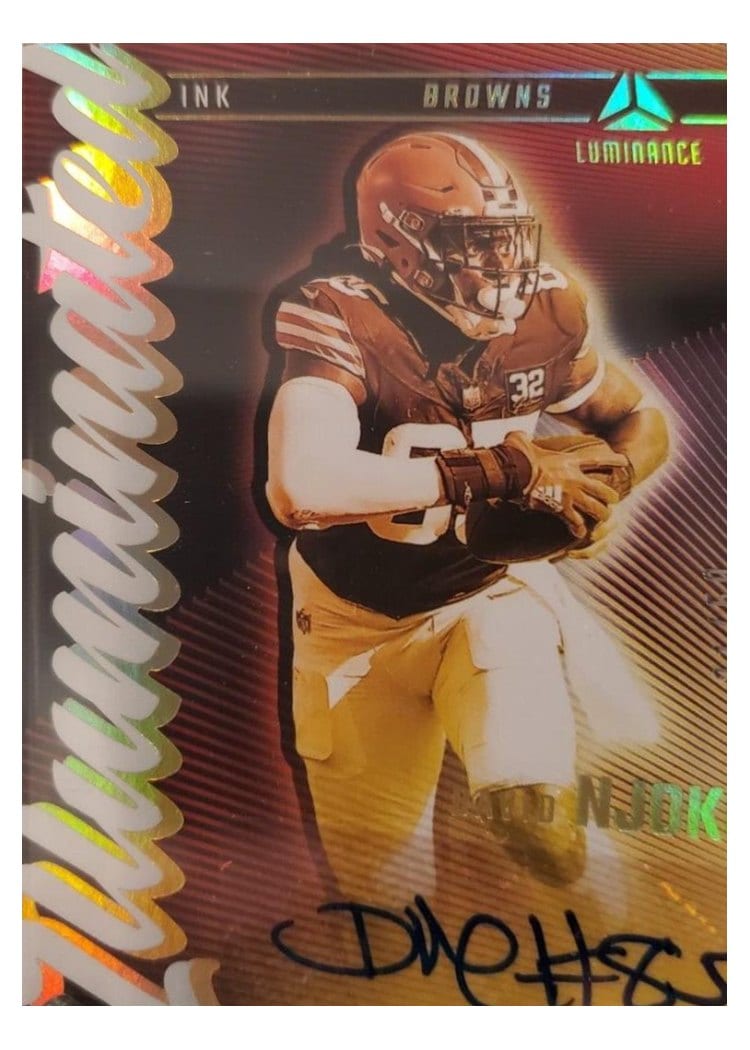2024 Panini Luminance Illuminated Ink David Njoku #II-DNU card