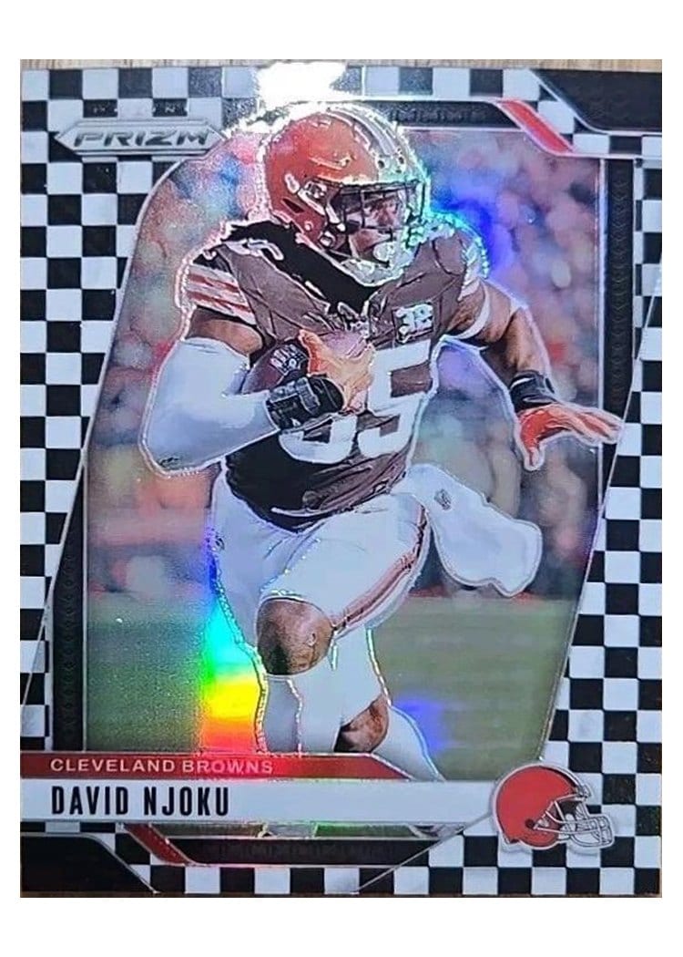 2024 Panini Prizm Base Set David Njoku Black White Checker #68 card