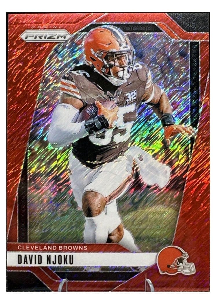2024 Panini Prizm Base Set David Njoku Red Shimmer #68 card