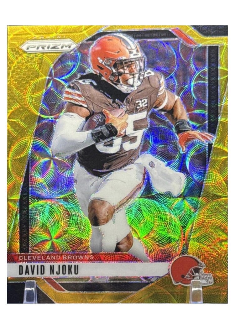 2024 Panini Prizm Base Set David Njoku Choice Gold #68 card