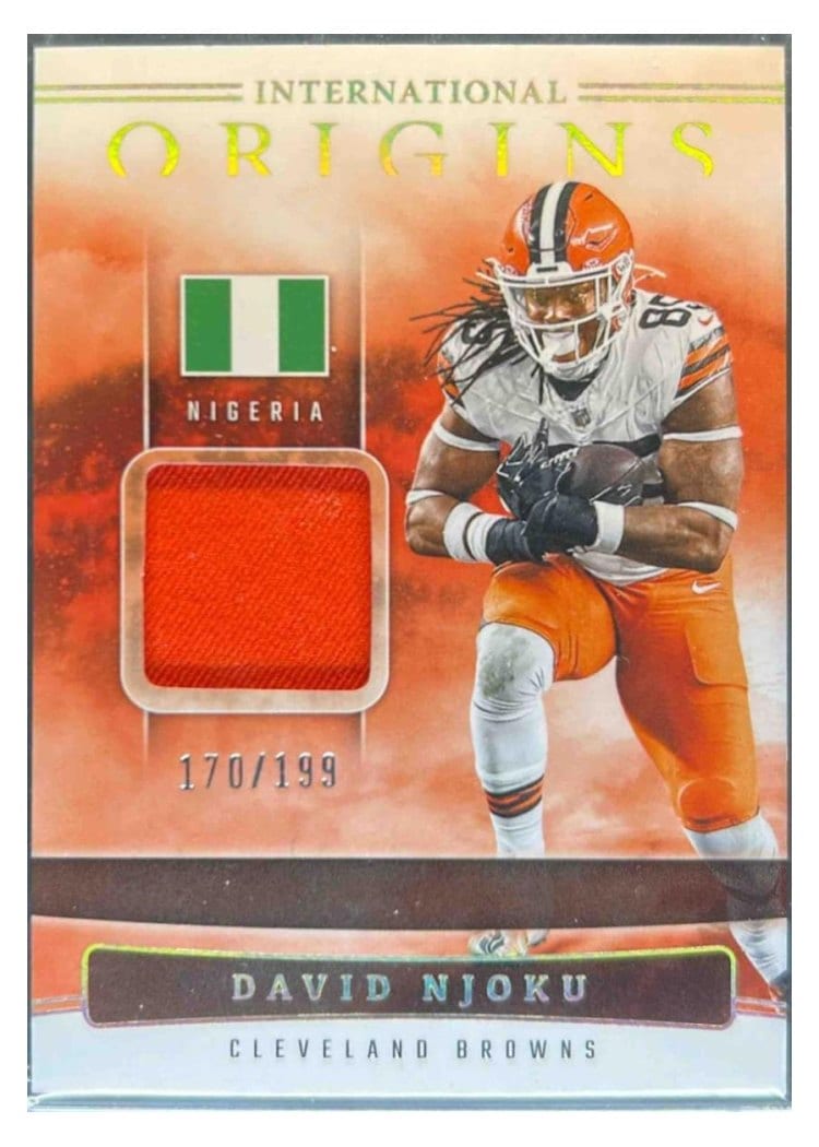 2025 Panini Origins International Origins Relics David Njoku #19 card
