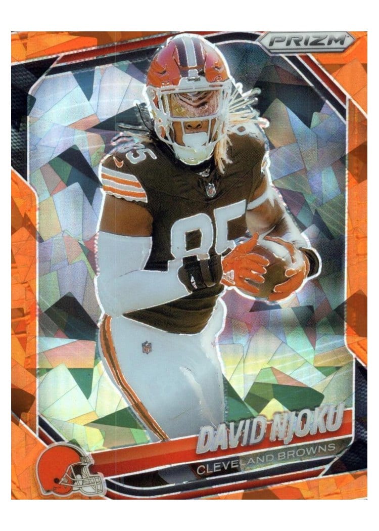 2025 Panini Prizm Base Set David Njoku Orange Ice #155 card