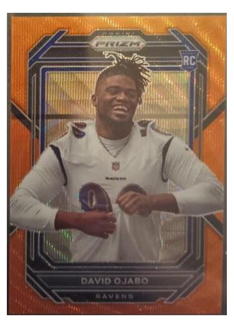 2022 Panini Prizm Base Set David Ojabo Orange Wave #388 card