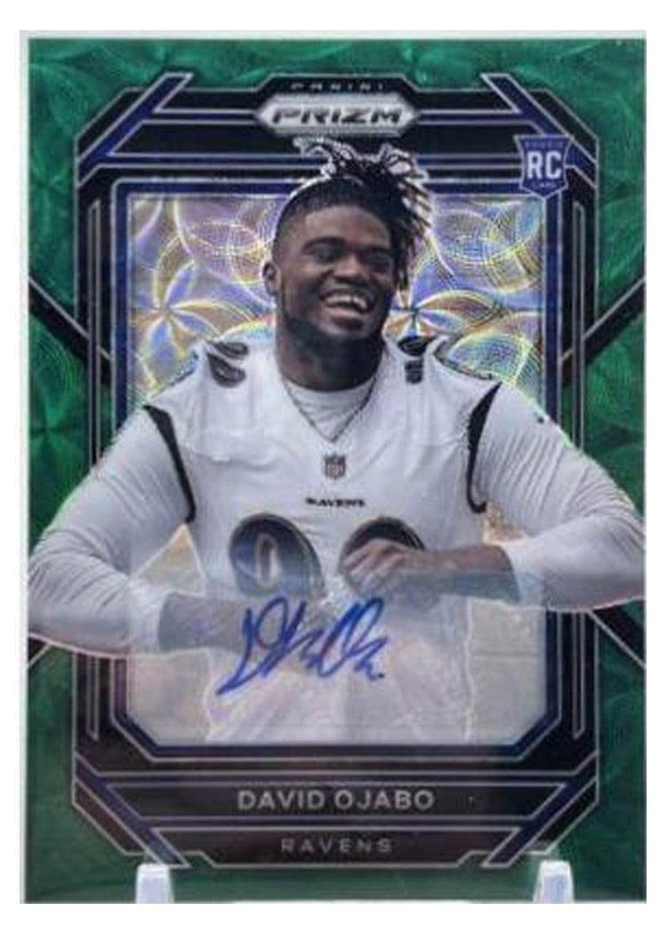 2022 Panini Prizm Base Set David Ojabo Autograph Green Scope #388 card