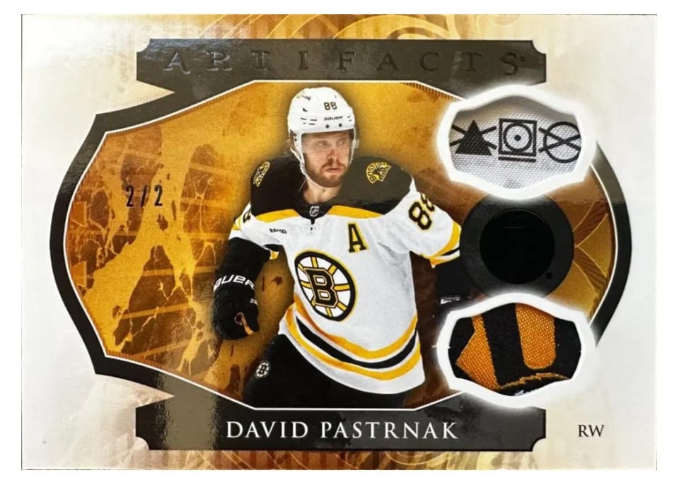 2023 Upper Deck Artifacts Horizontal Material David Pastrnak #117 card