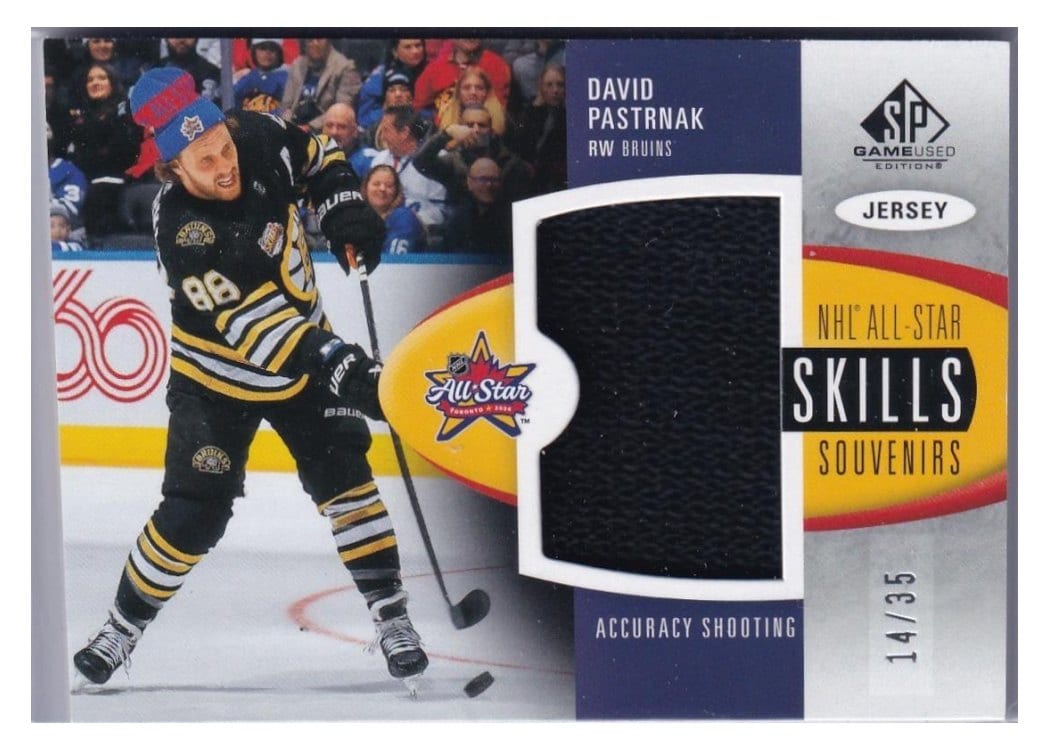 2024-25 SP Game Used 2024 All-Star Skills Souvenirs Jersey Relics David Pastrnak #SV-DP card