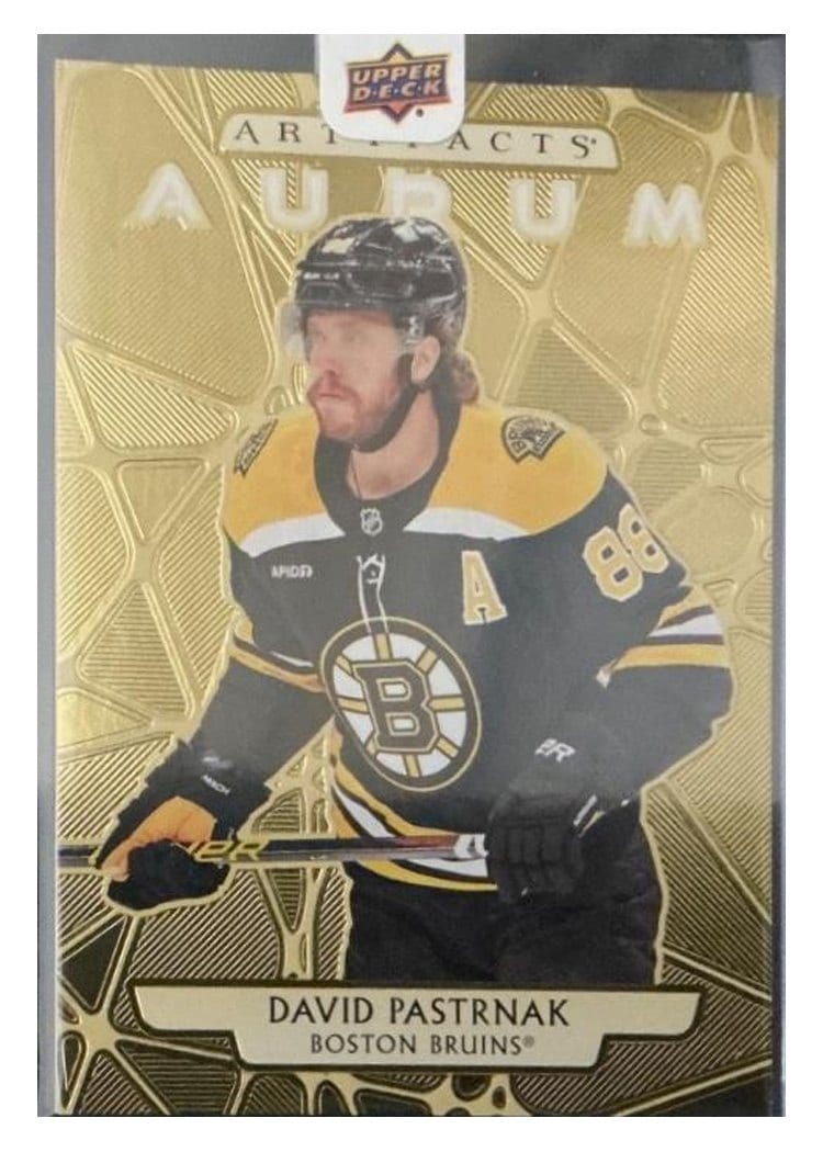 2025-26 Upper Deck Artifacts Aurum Bounty David Pastrnak #AB-DP card