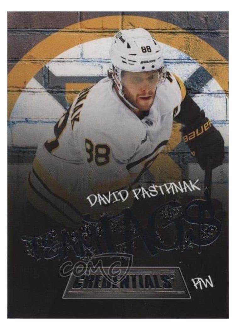 2025-26 Upper Deck Credentials Team Tags David Pastrnak #TT-16 card