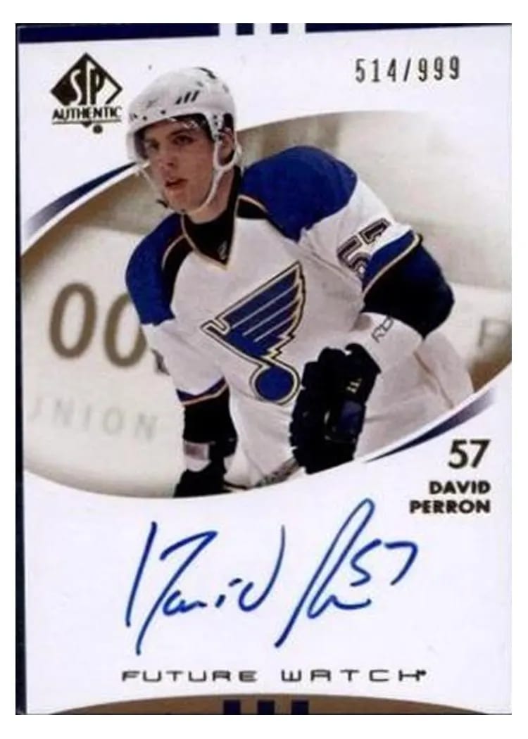 2007 SP Authentic David Perron #243 card
