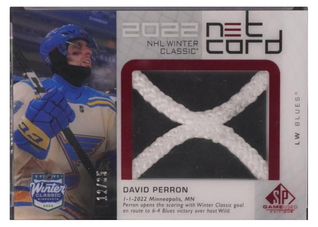 2022-23 SP Game Used 2022 NHL Winter Classic Net Cord Relics David Perron #WCN-DP card