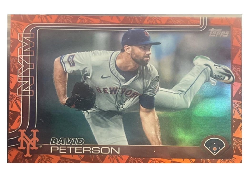 2025 Topps Base Set David Peterson Spring Training Orange #131 card