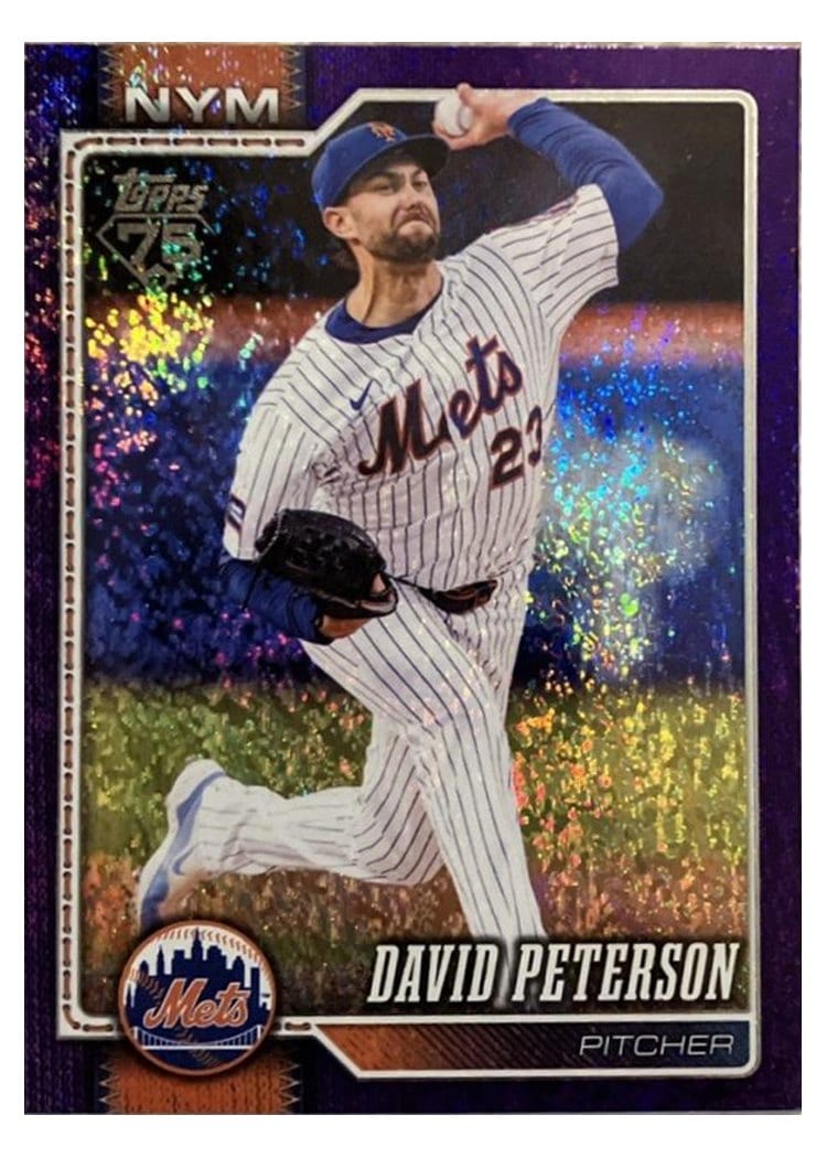 2026 Topps Base Set David Peterson Purple Holo #215 card