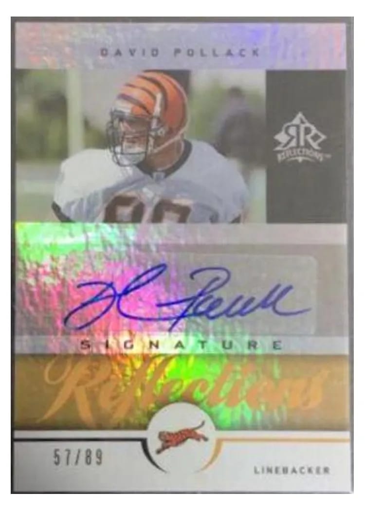 2005 Upper Deck Reflections Signatures David Pollack Gold #SR-DP card