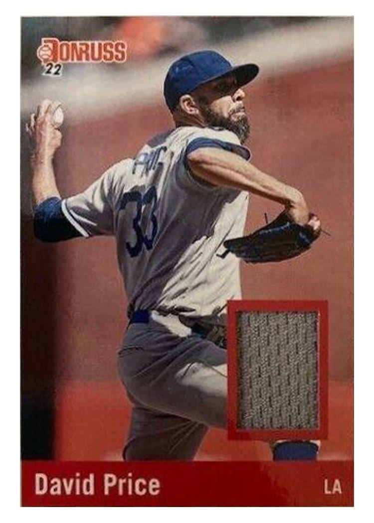 2022 Donruss Retro 1988 Materials David Price #R88M-DP card