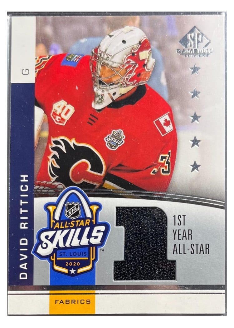 2020-21 SP Game Used 2020 NHL All-Star Skills Fabrics 1st Year David Rittich #AS1-DR card