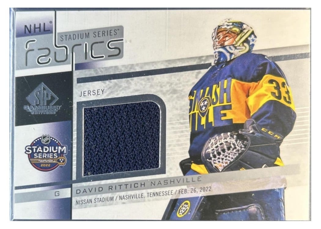 2022-23 SP Game Used 2022 NHL Stadium Series Jersey Relics David Rittich #STS-11 card