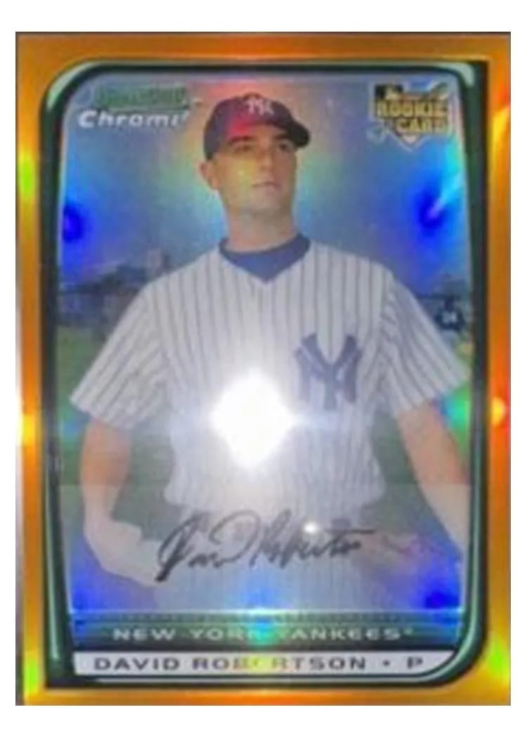 2008 Bowman Chrome Draft David Robertson #BDP48 card