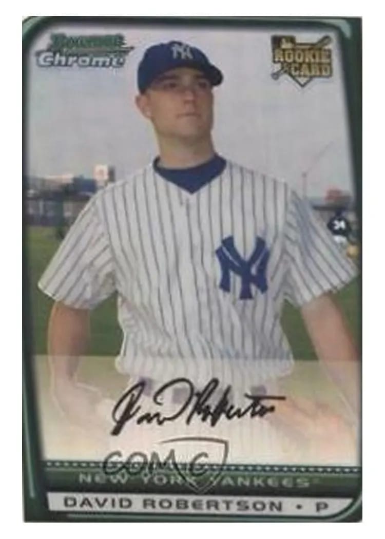 2008 Bowman Chrome Draft David Robertson #BDP48 card