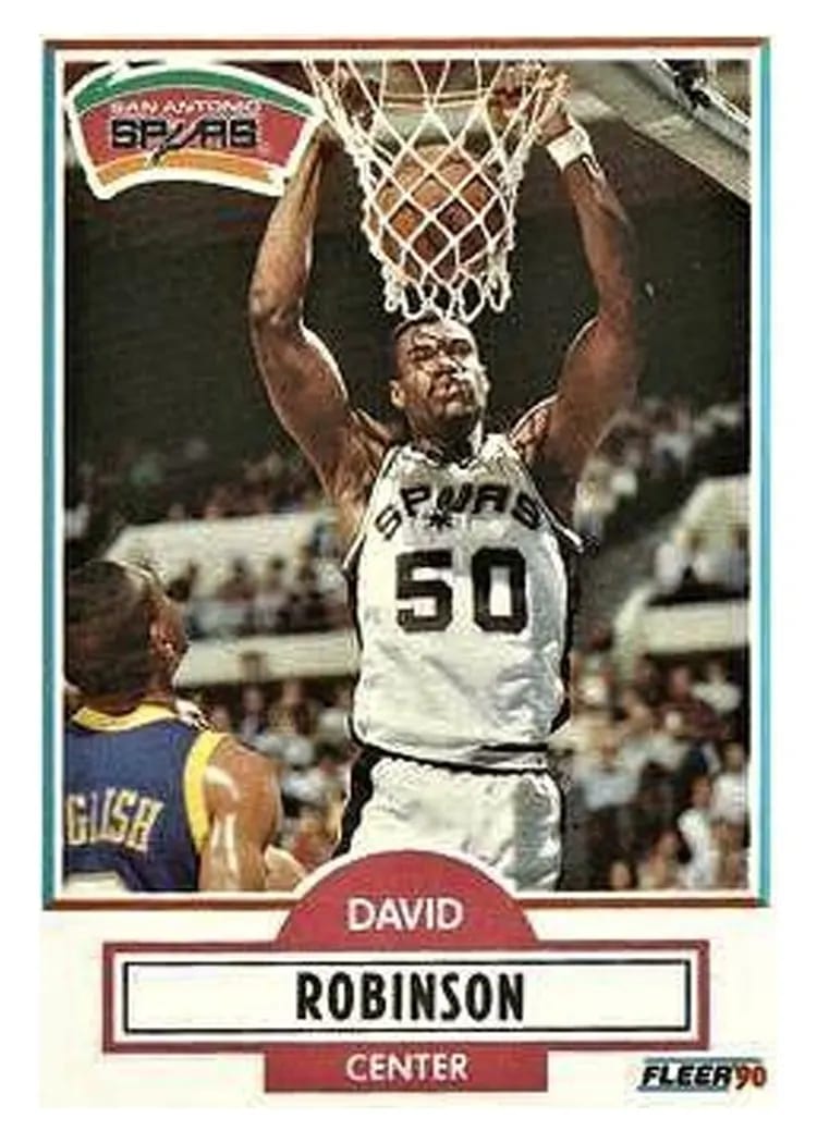 1990 Fleer David Robinson #172 card