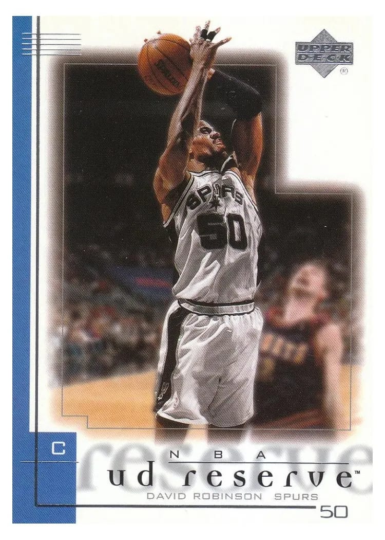 2000 Upper Deck Reserve David Robinson #74 card