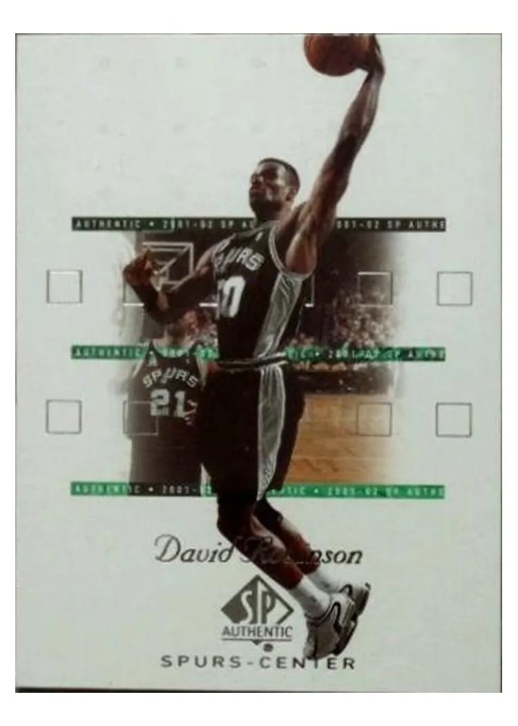 2001 SP Authentic David Robinson #77 card
