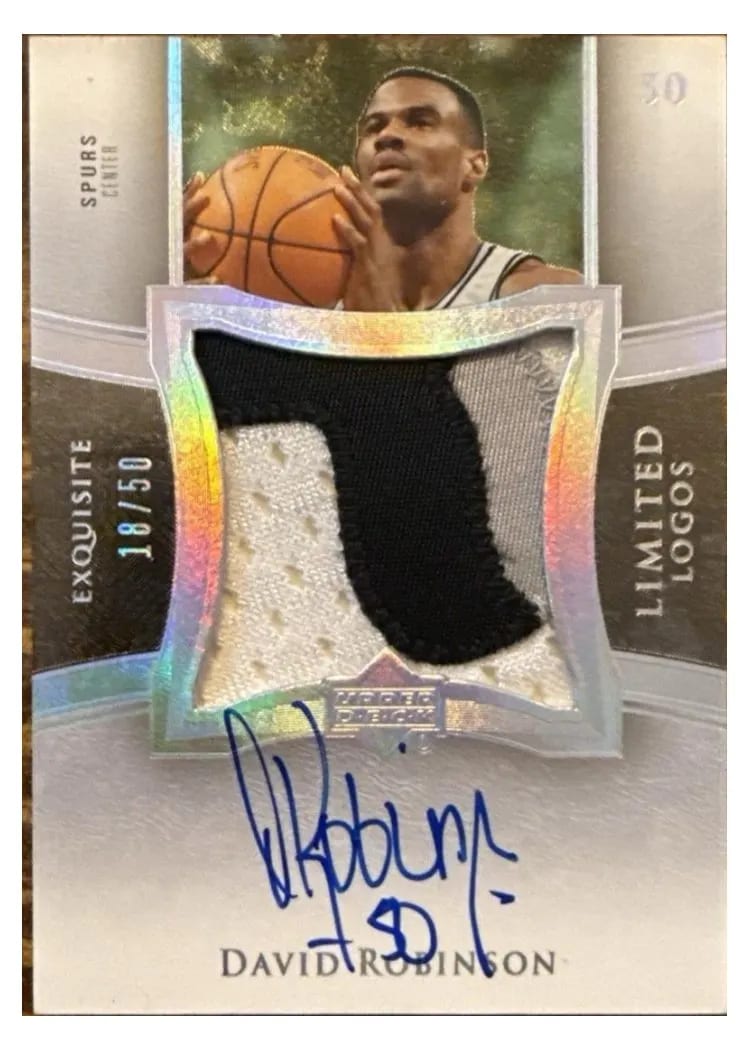 David Robinson 2004 Upper Deck Exquisite Collection Limited Logos card