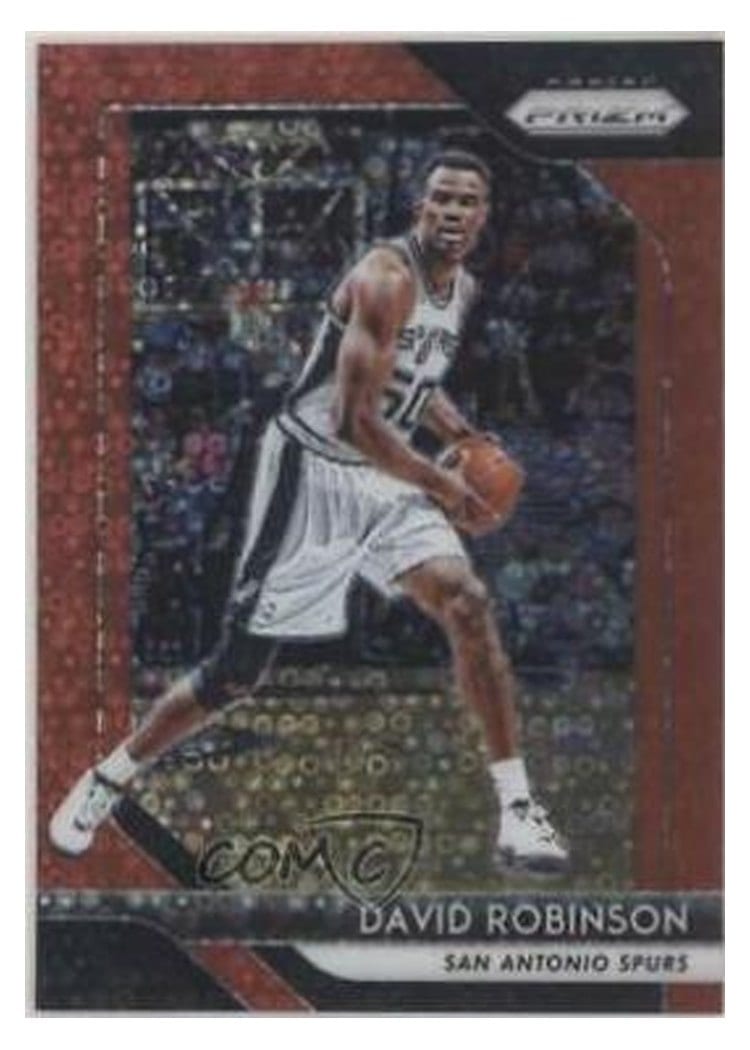 2018-19 Panini Prizm Base Set David Robinson Fast Break Prizm Red #195 card
