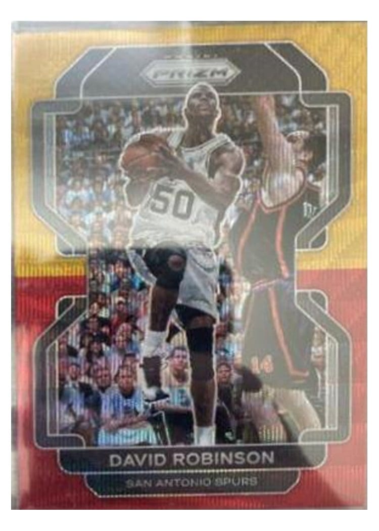 2021-22 Panini Prizm Base Set David Robinson Red Gold Wave #242 card