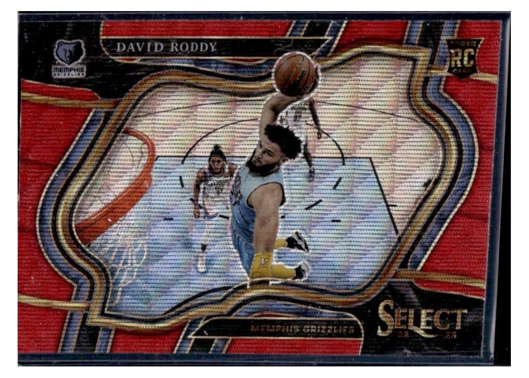 2022-23 Panini Select Base Set David Roddy Red Wave Prizm #273 card