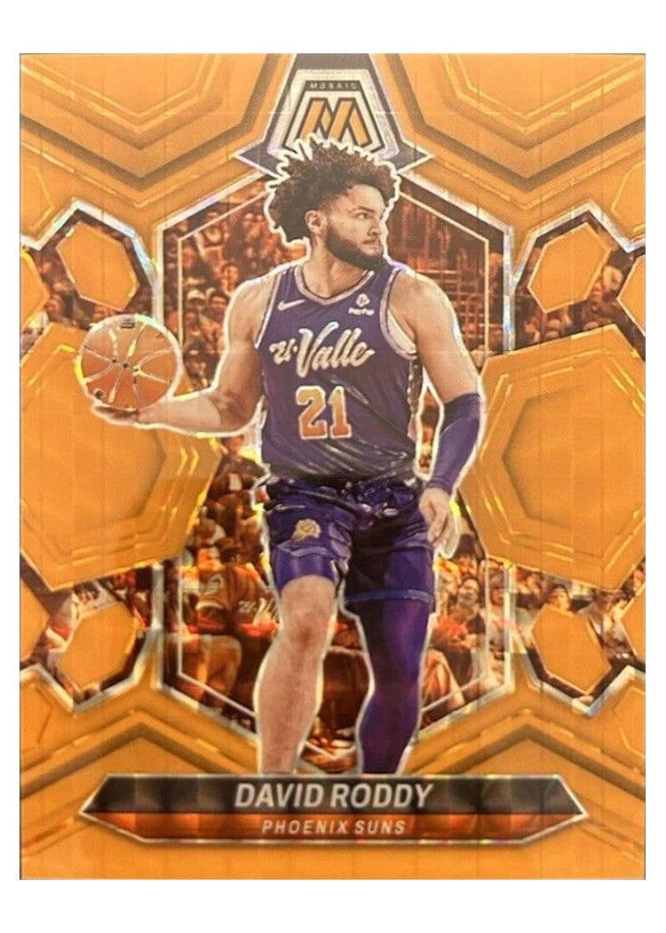 2023-24 Panini Mosaic Base Set David Roddy Orange Fluorescent #157 card