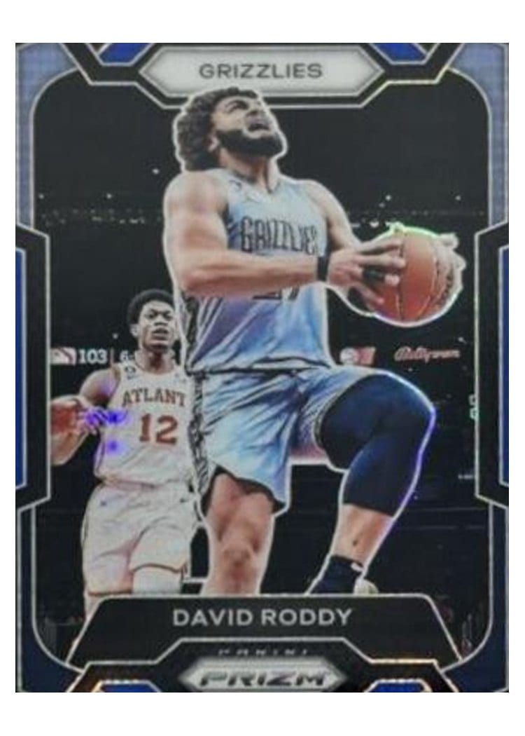 2023-24 Panini Prizm Base Set David Roddy Blue Seismic #267 card