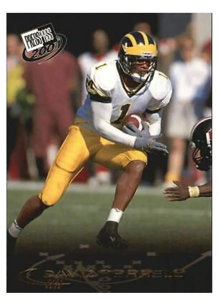 2001 Press Pass David Terrell Gold #23 card