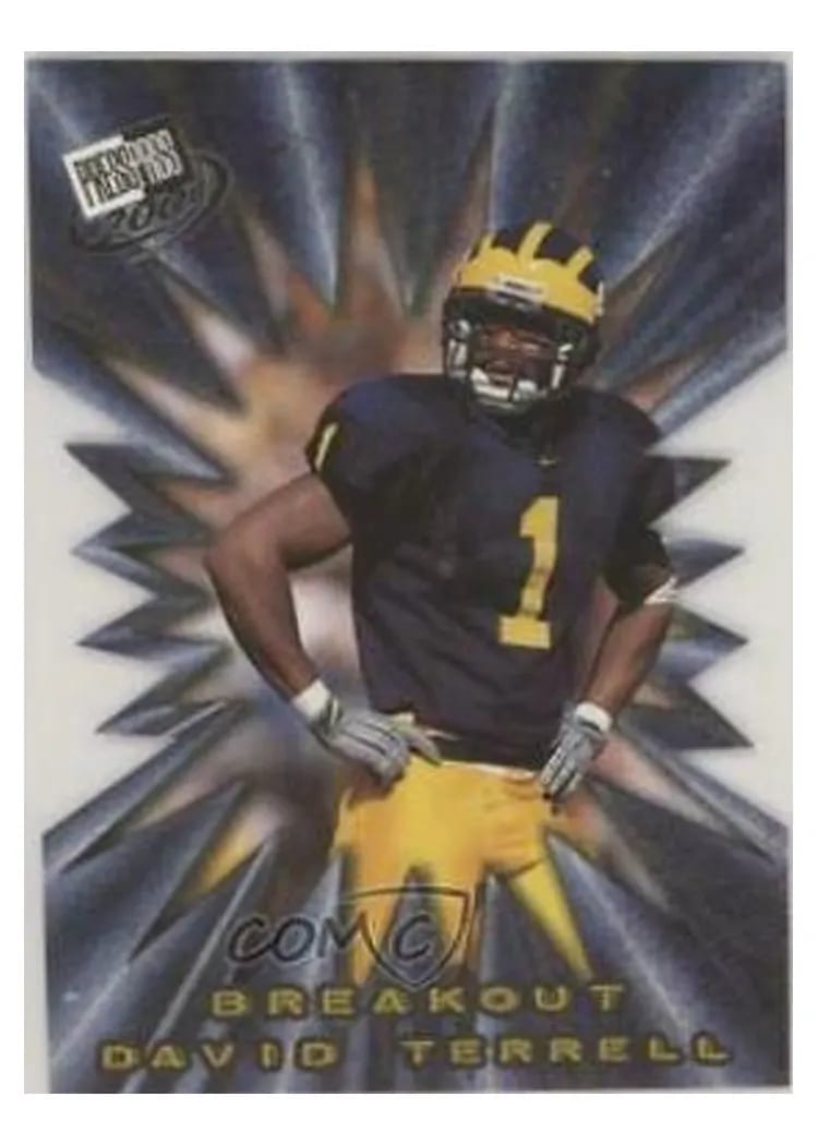 2001 Press Pass Breakout David Terrell #B22 card