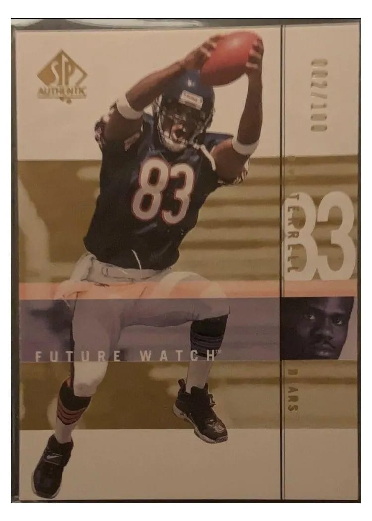2001 SP Authentic David Terrell #95 card