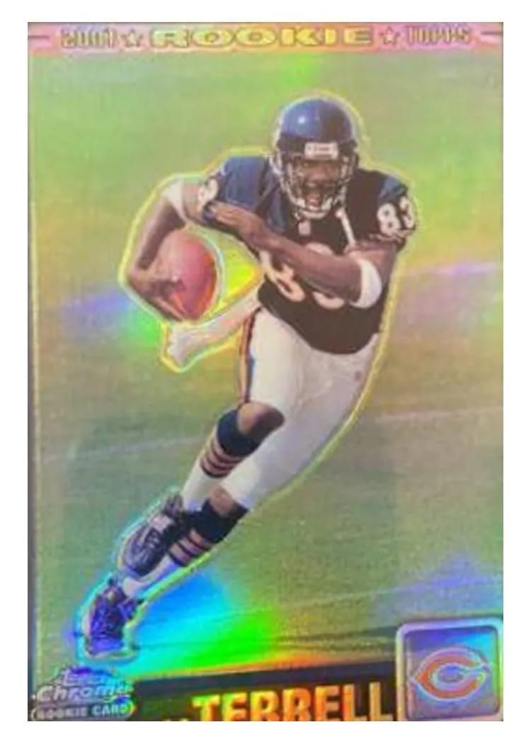 2001 Topps Chrome David Terrell Black Refractor #260 card