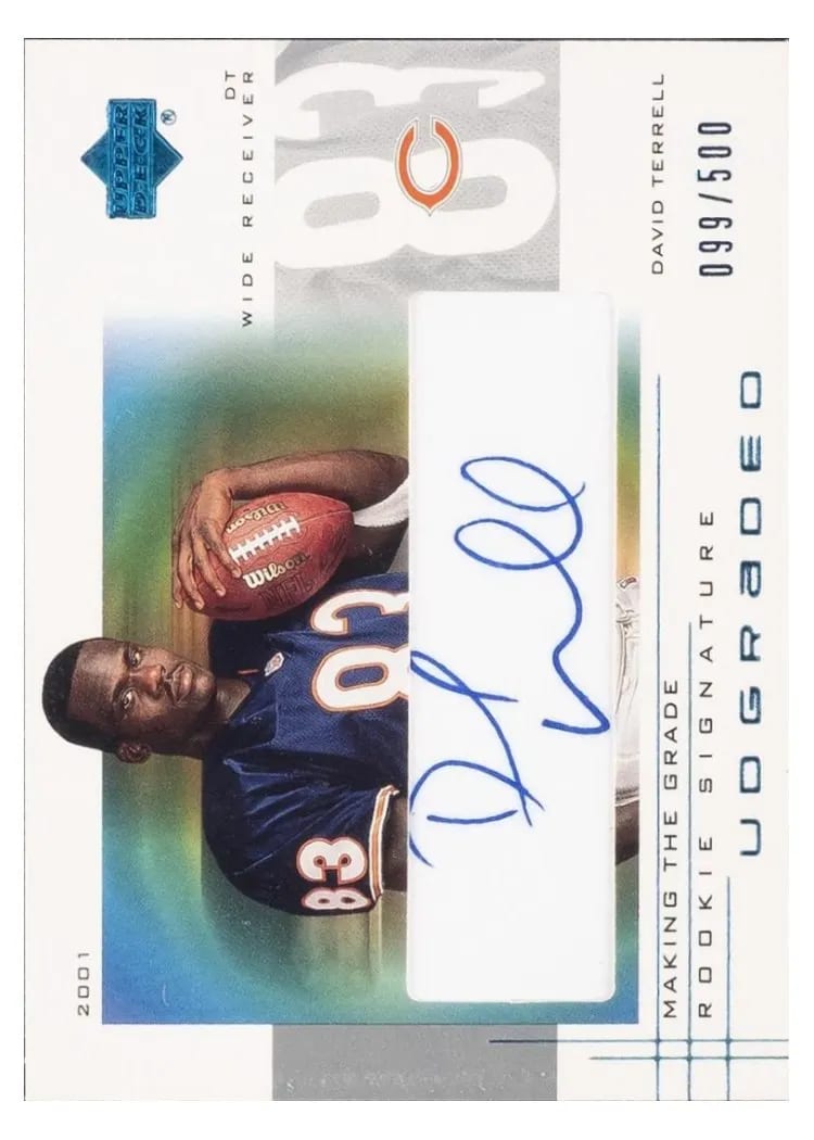 2001 Upper Deck Graded David Terrell #52 card