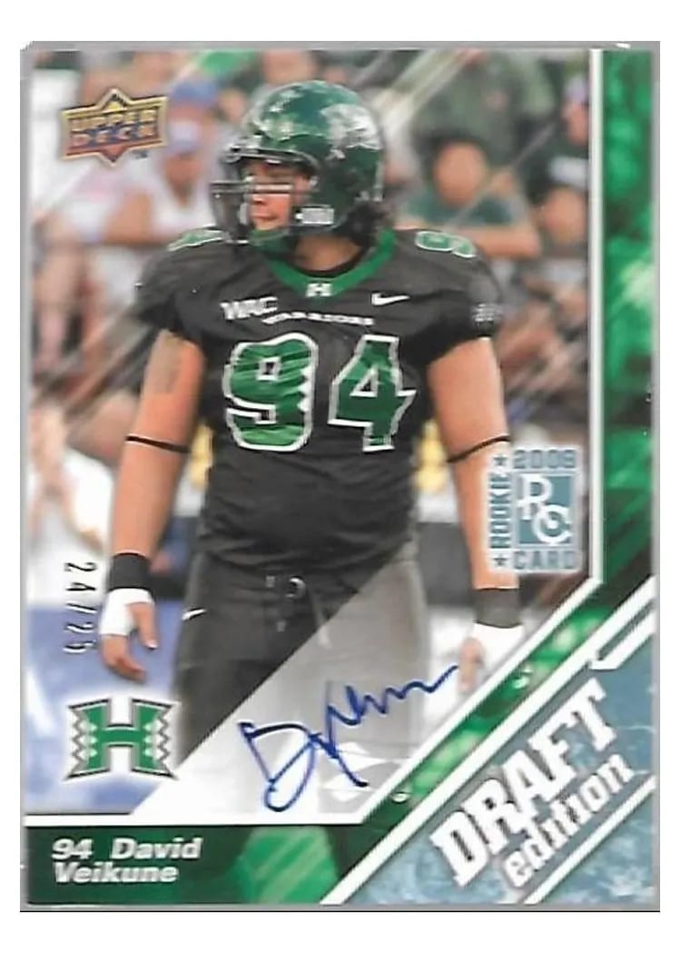 2009 Upper Deck Draft Edition David Veikune #121 card