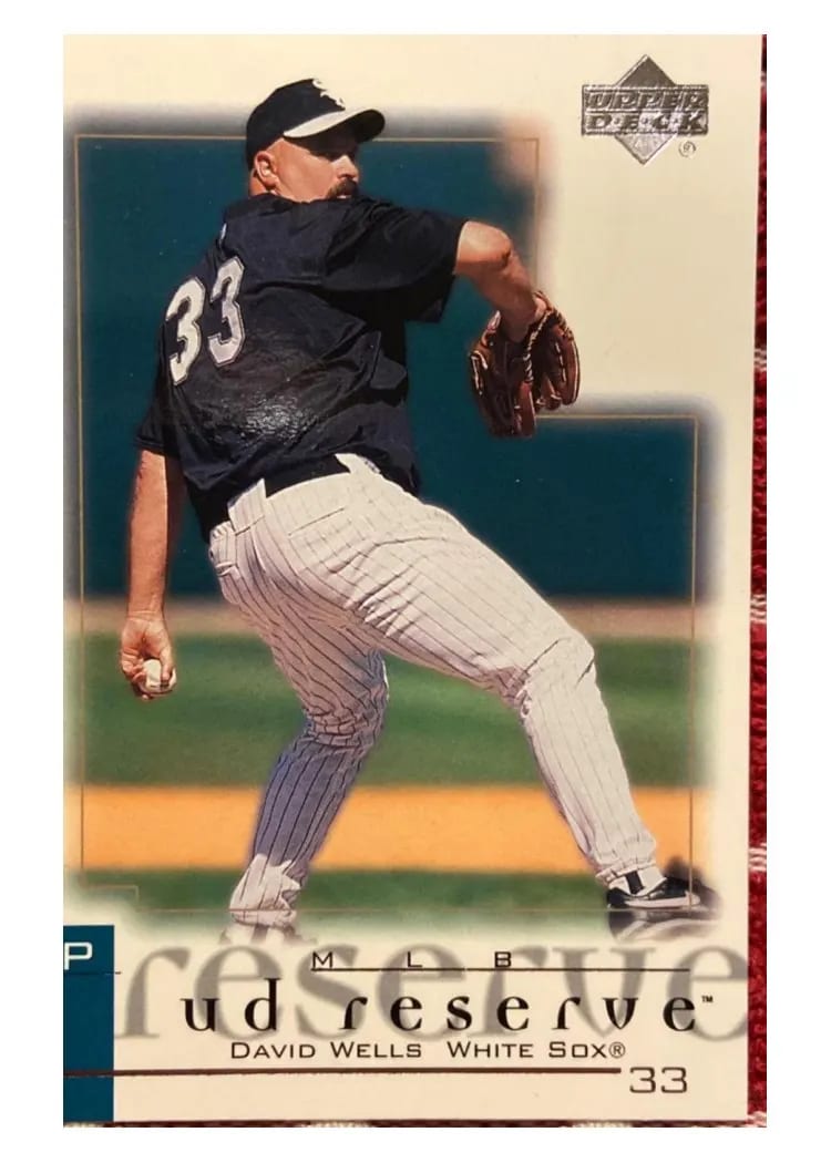 2001 Upper Deck Reserve David wells #74 card