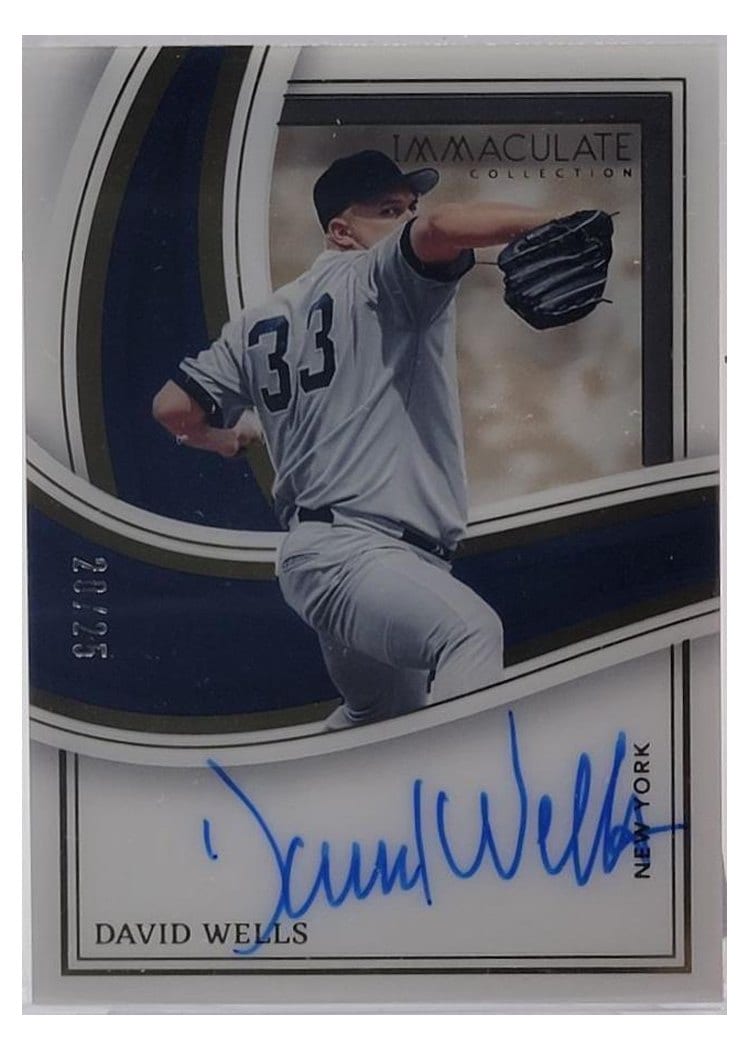 2023 Panini Immaculate Collection Shadowbox Signatures David Wells #SS-DW card