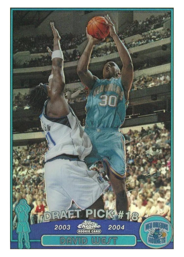 2003 Topps Chrome David West #128 card