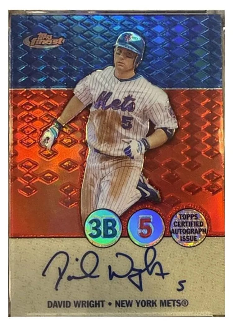 2005 Finest Autograph David Wright #FA-DW card