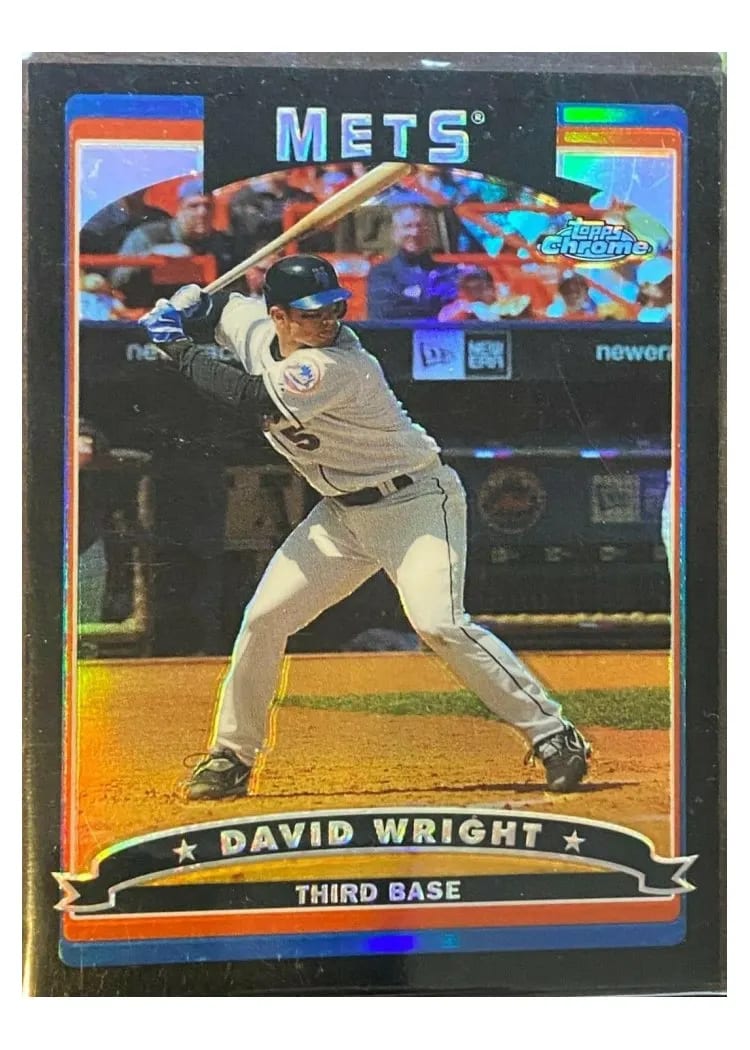 2006 Topps Chrome David Wright Black Refractor #8 card